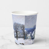 Alfred Sisley - Place Chenil in Marly, Snow Effect 紙コップ (右)
