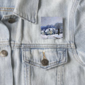 Alfred Sisley - Place Chenil in Marly, Snow Effect 缶バッジ (インサイチュ)