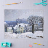 Alfred Sisley - Place Chenil in Marly, Snow Effect 薄葉紙 (クラフト)