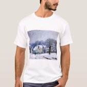 Alfred Sisley - Place Chenil in Marly, Snow Effect Tシャツ (正面)