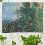 Alfred Sisley - Sahurs Meadows in Morning Sun キッチンタオル (折り畳み)