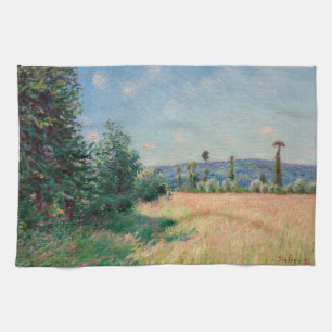 Alfred Sisley - Sahurs Meadows in Morning Sun キッチンタオル