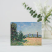 Alfred Sisley - Sahurs Meadows in Morning Sun ポストカード (スタンド正面)