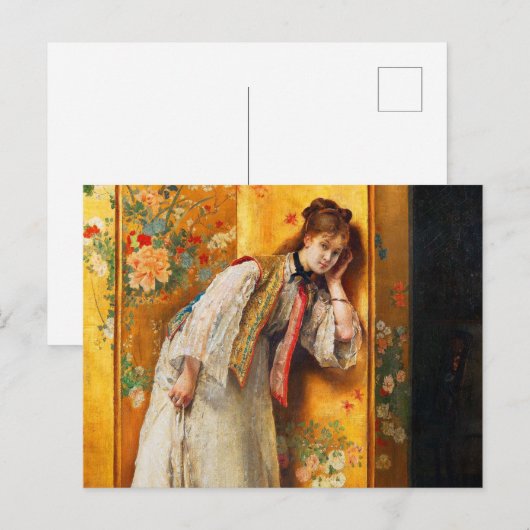 Alfred Stevensの好奇心 ポストカード (正面/裏面)