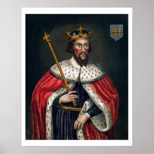 Alfred the Great (849-99), after a painting in the ポスター