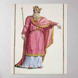 Alfred the Great (849-99) from 'Receuil des Estamp ポスター
