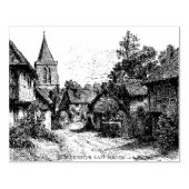 Alfriston, East Sussexヴィンテージスケッチ ラバースタンプ (インプリント)
