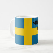 Älg / Moose med Svenska flaggan コーヒーマグカップ (正面左)