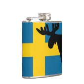 Älg / Moose med Svenska flaggan フラスク (右)
