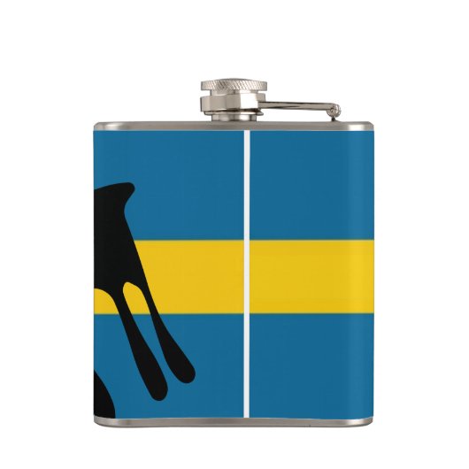 Älg / Moose med Svenska flaggan フラスク (裏面)