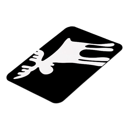 Älg / Moose, vit マグネット (左側)