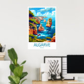 Algarve National Park Poster Travel Ski Vintage ポスター (ホームオフィス)