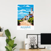 Algarve Park Vintage National Ski Travel Poster ポスター (ホームオフィス)