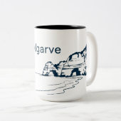Algarve Portugal Coastal Cliffs Two-Tone Coffee Mu ツートーンマグカップ (正面右)