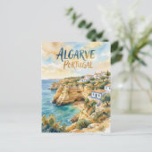 Algarve Portugal water color ポストカード (スタンド正面)