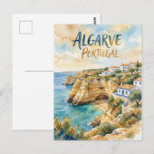 Algarve Portugal water color ポストカード (正面/裏面)