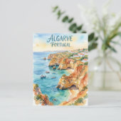 Algarve Portugal water color ポストカード (スタンド正面)