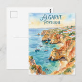 Algarve Portugal water color ポストカード (正面/裏面)
