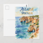 Algarve Portugal water color ポストカード (正面/裏面)