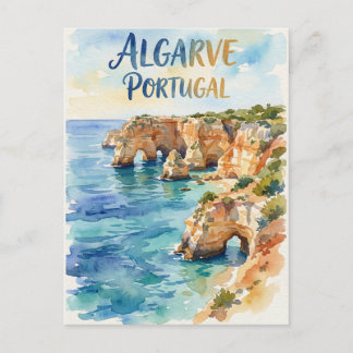 Algarve Portugal water color ポストカード