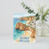 Algarve Portugal water color ポストカード (スタンド正面)