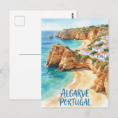 Algarve Portugal water color ポストカード (正面/裏面)