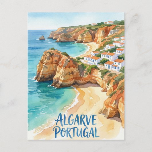 Algarve Portugal water color ポストカード (正面)