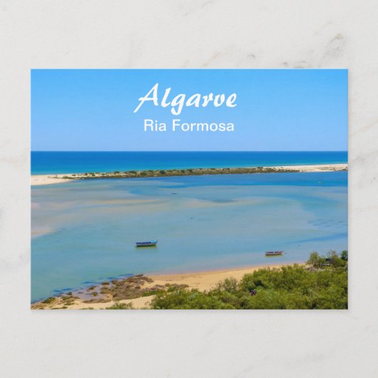 Algarve Ria Formosa Seascape in Portugal ポストカード (正面)