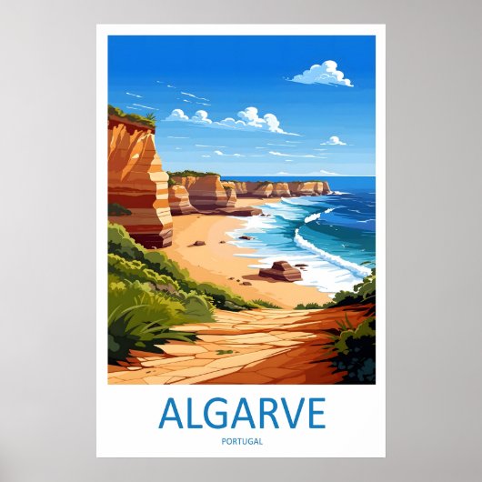 Algarve Travel Vintage Poster National Ski Park ポスター (正面)