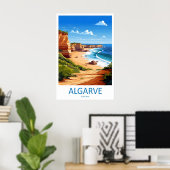 Algarve Travel Vintage Poster National Ski Park ポスター (ホームオフィス)