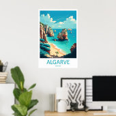 Algarve Vintage Ski Travel Park Poster National ポスター (ホームオフィス)