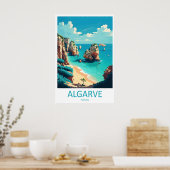 Algarve Vintage Ski Travel Park Poster National ポスター (キッチン)