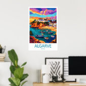 Algarve Vintage Travel Poster Ski National Park ポスター (ホームオフィス)