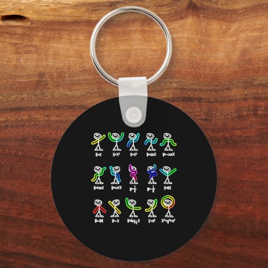 Algebra Dance Funny Graph Figures Math キーホルダー (正面)