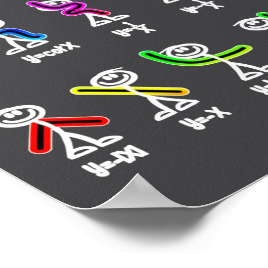 Algebra Dance Funny Graph Figures Math  ポスター (角)