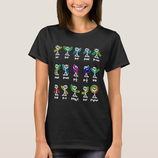 Algebra Dance Funny Graph Figures Math  Tシャツ (正面)
