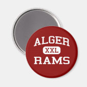 Alger - Rams - Alger Middle School - Alger Ohio マグネット (正面/裏面)