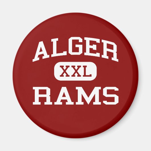 Alger - Rams - Alger Middle School - Alger Ohio マグネット (正面)