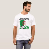 Algeria 2026 Soccer Fan Design with Crescent Star  Tシャツ (正面フル)