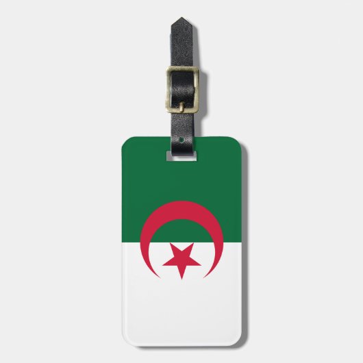 Algeria Flag ラゲッジタグ (正面縦)