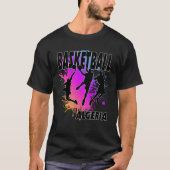 Algeria Flag Love Playing Basketball Tシャツ (正面)