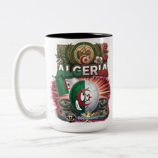 Algeria-GBall-002 ツートーンマグカップ (左)