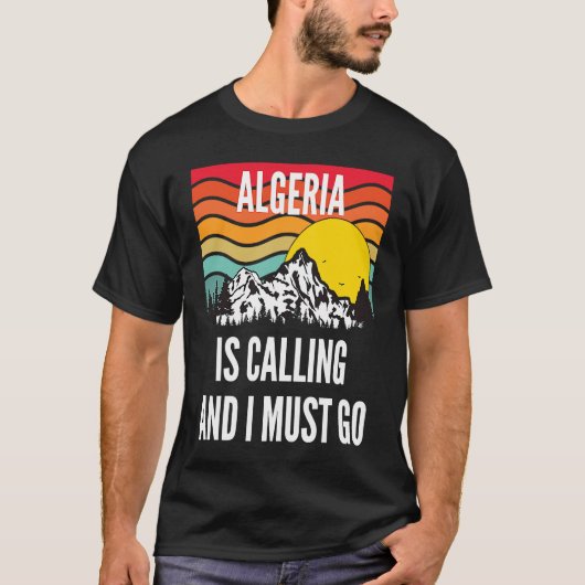 Algeria Is Calling And I Must Go, Wavy Sunset Desi Tシャツ (正面)