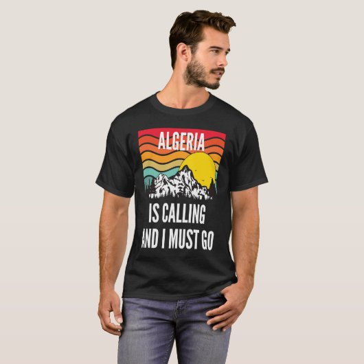 Algeria Is Calling And I Must Go, Wavy Sunset Desi Tシャツ (正面フル)