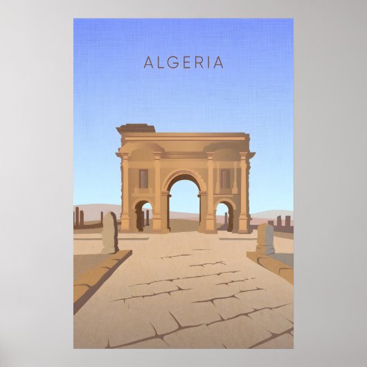 Algeria Minimal Travel Poster ポスター (正面)