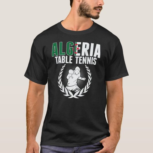 Algeria Table Tennis   Algerian Ping Pong Supporte Tシャツ (正面)