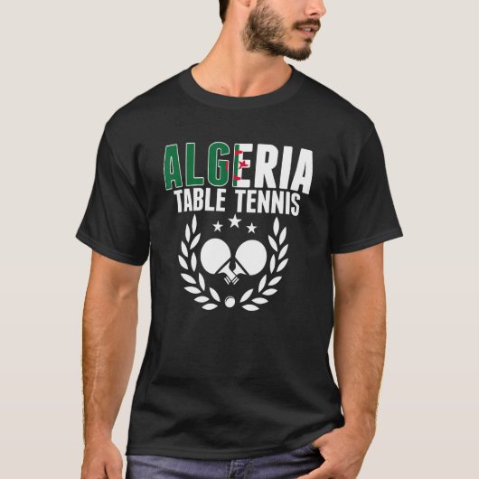 Algeria Table Tennis   Algerian Ping Pong Supporte Tシャツ (正面)