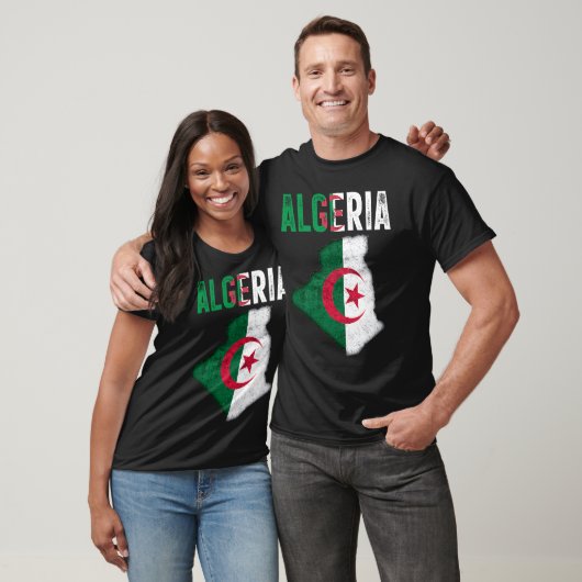 Algerian Algeria Country Map Flag Tシャツ (ユニセックス)
