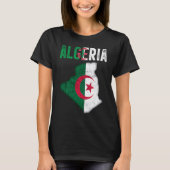 Algerian Algeria Country Map Flag Tシャツ (正面)