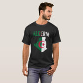 Algerian Algeria Country Map Flag Tシャツ (正面フル)